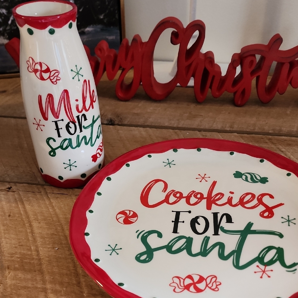 Christmas Milk and Cookies Set